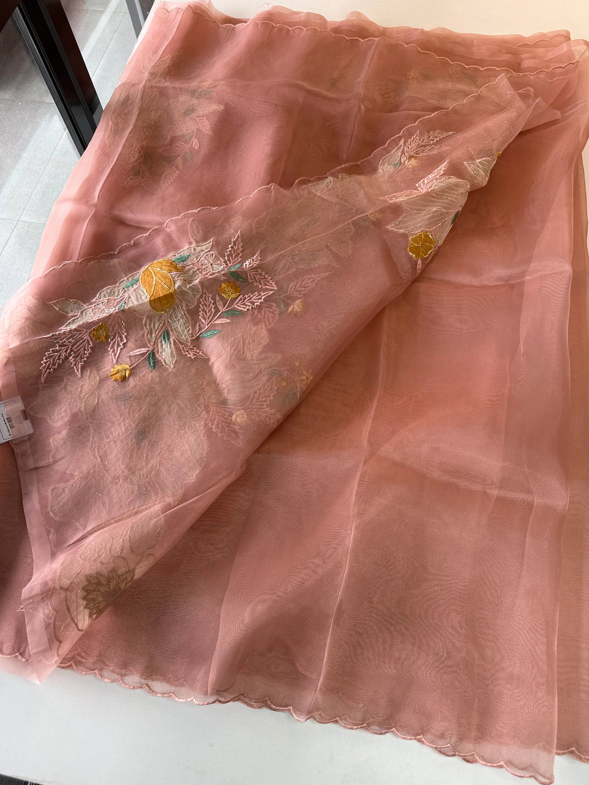 Glass Organza Saree/4435