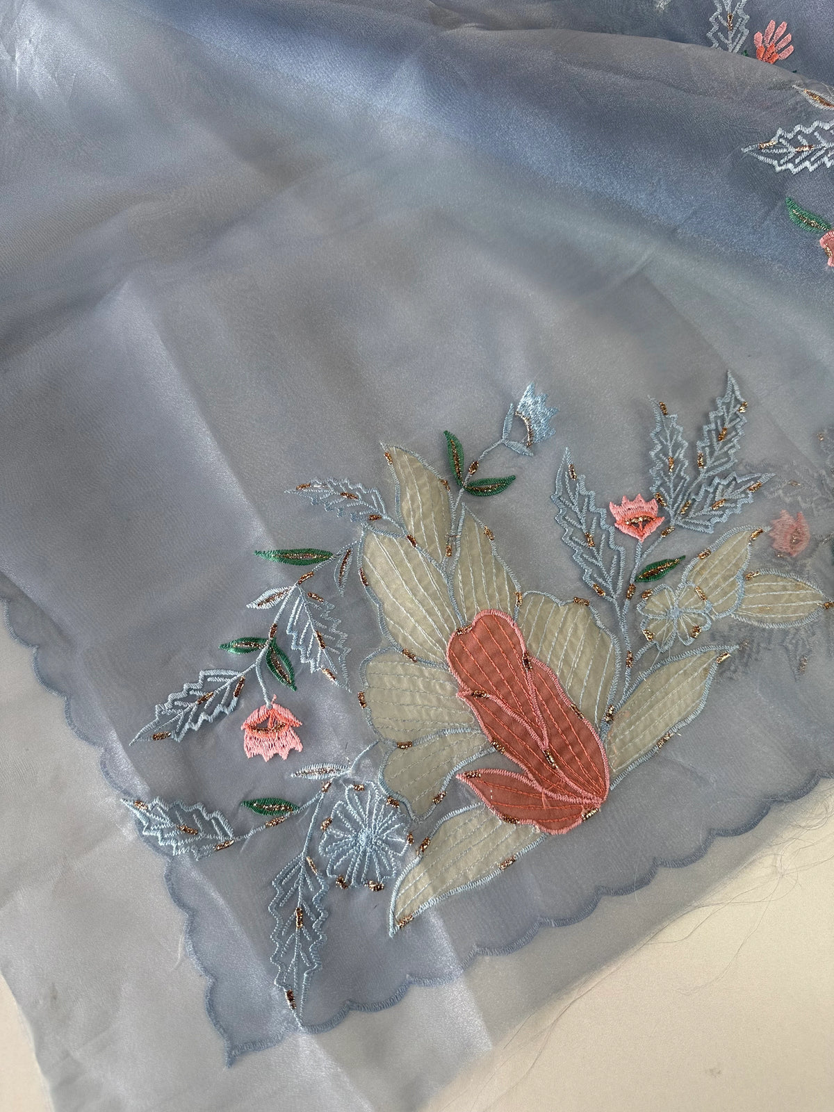 Glass Organza Saree/4435