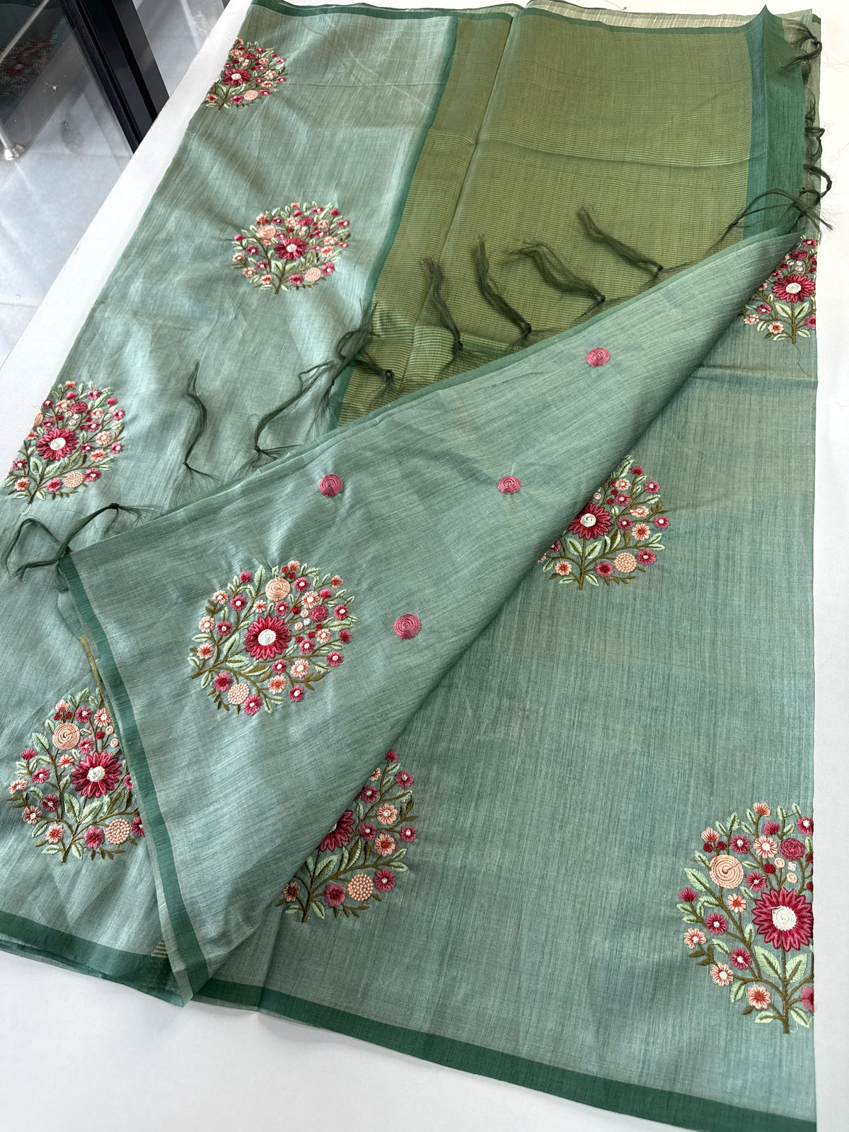 Chanderi blended saree/ KK35