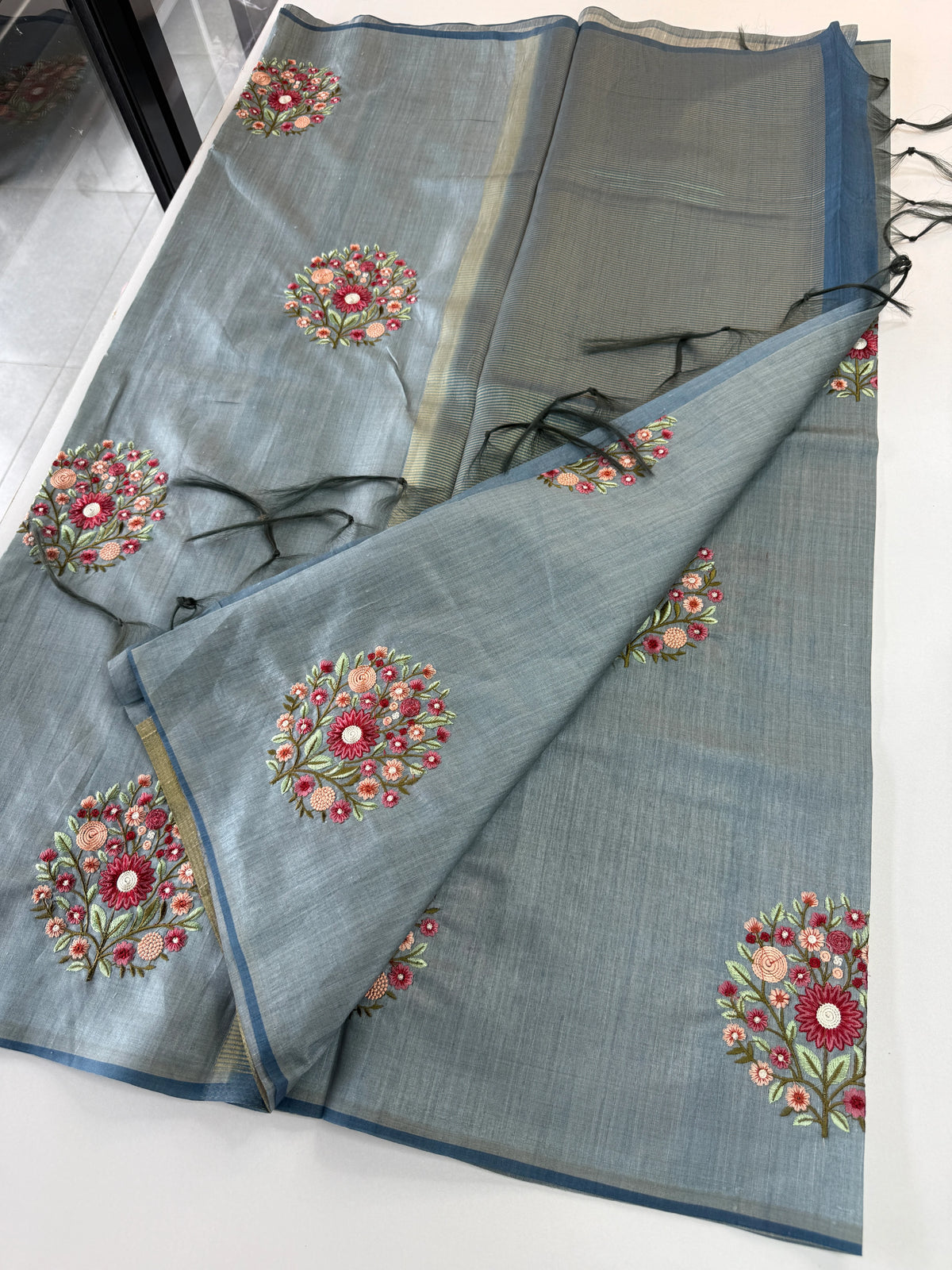 Chanderi blended saree/ KK35