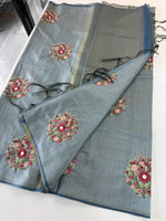 Chanderi blended saree/ KK35