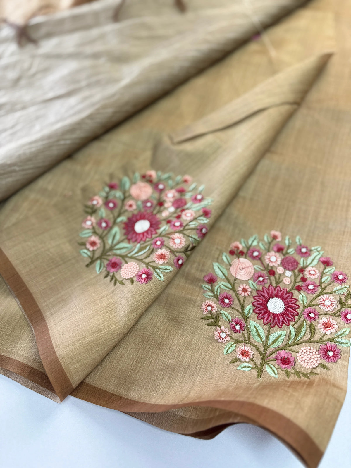 Chanderi blended saree/ KK35