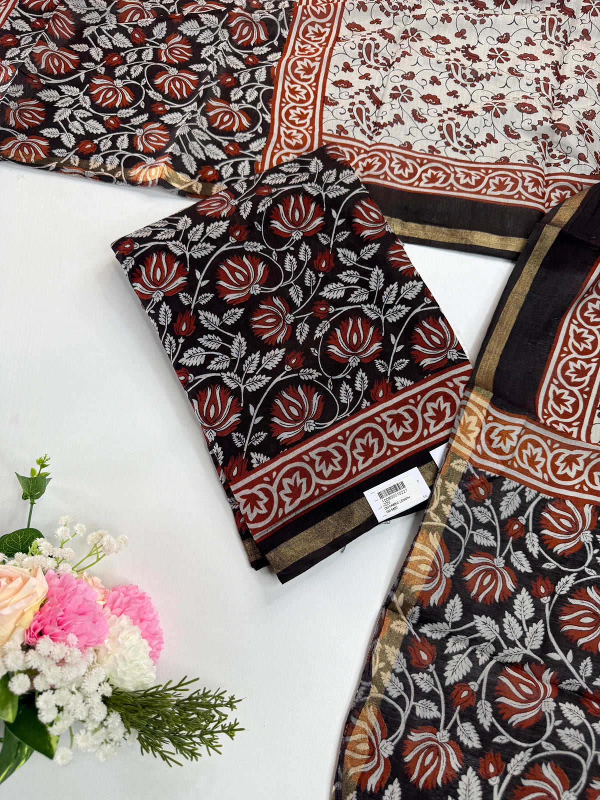 Maheshwari silk unstitched salwar set / NC259