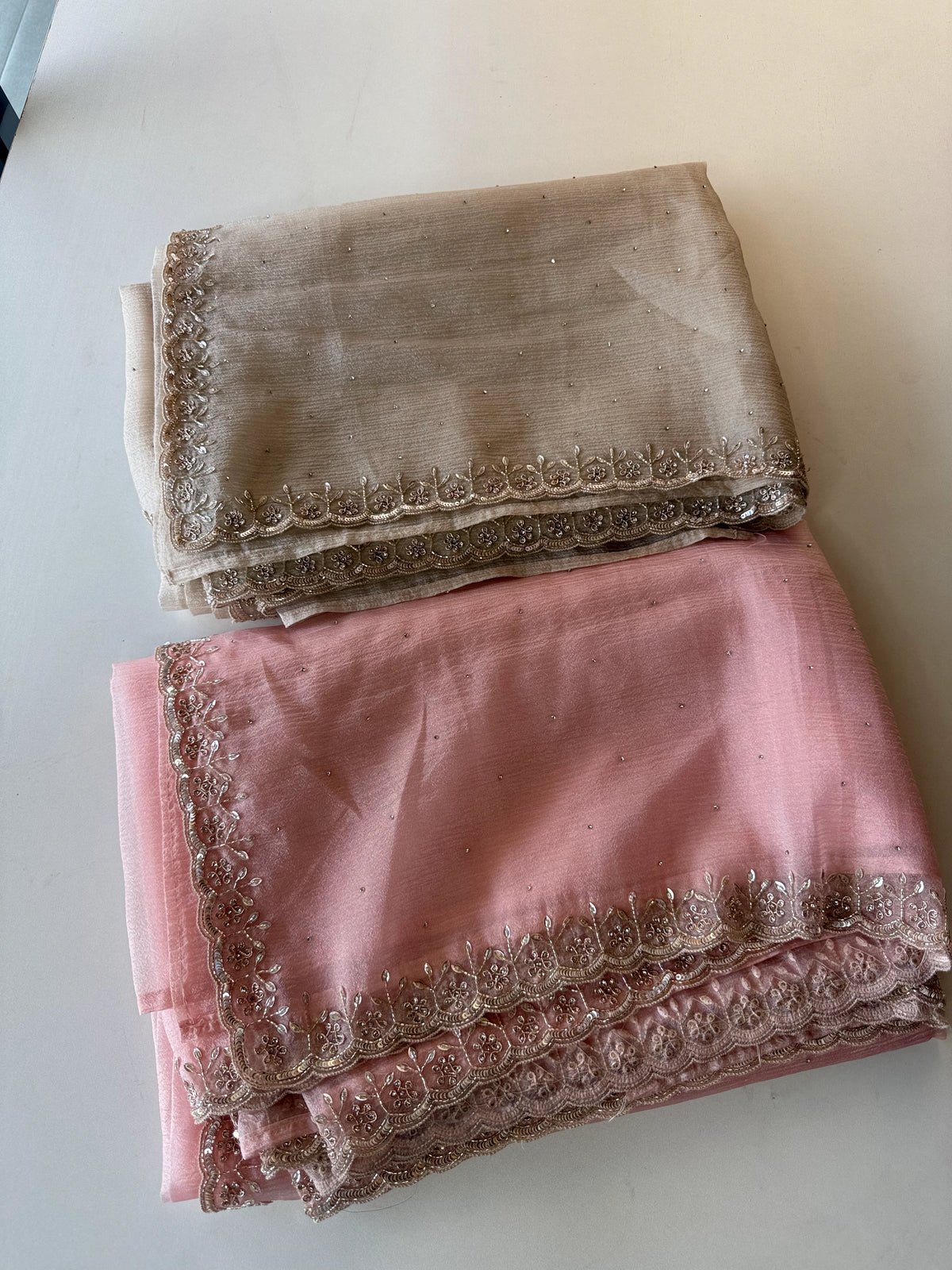 Platinum crushed crape /MC079