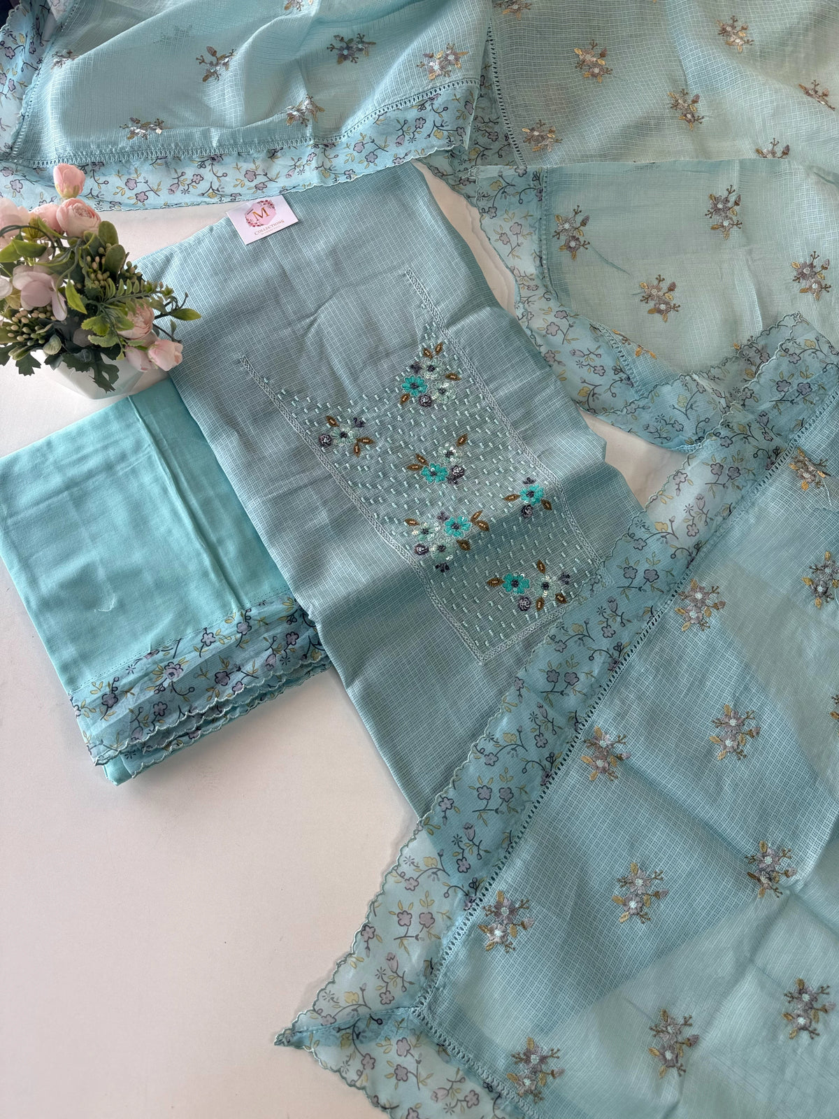 Net Kottaunstitched Salwarset/U4881