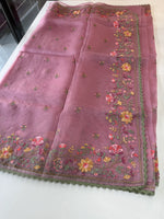 Glass Organza Saree/ 373A