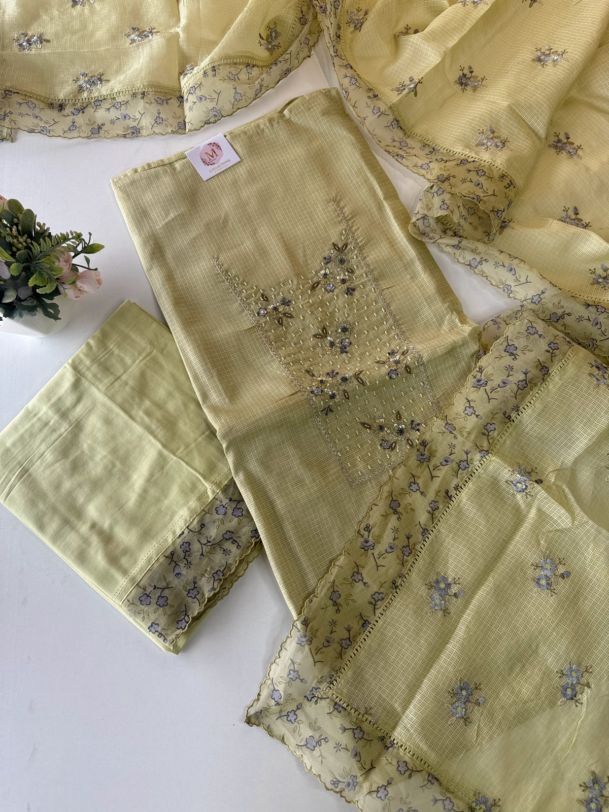 Net Kottaunstitched Salwarset/U4881