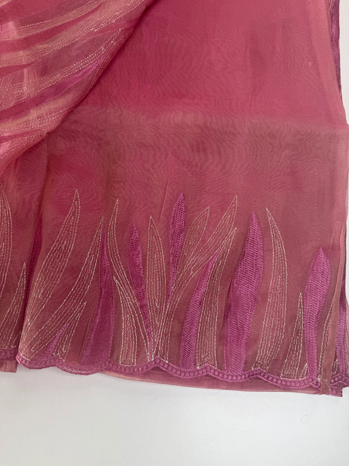 Shimmer Georgette(organza blend )Saree / CW349
