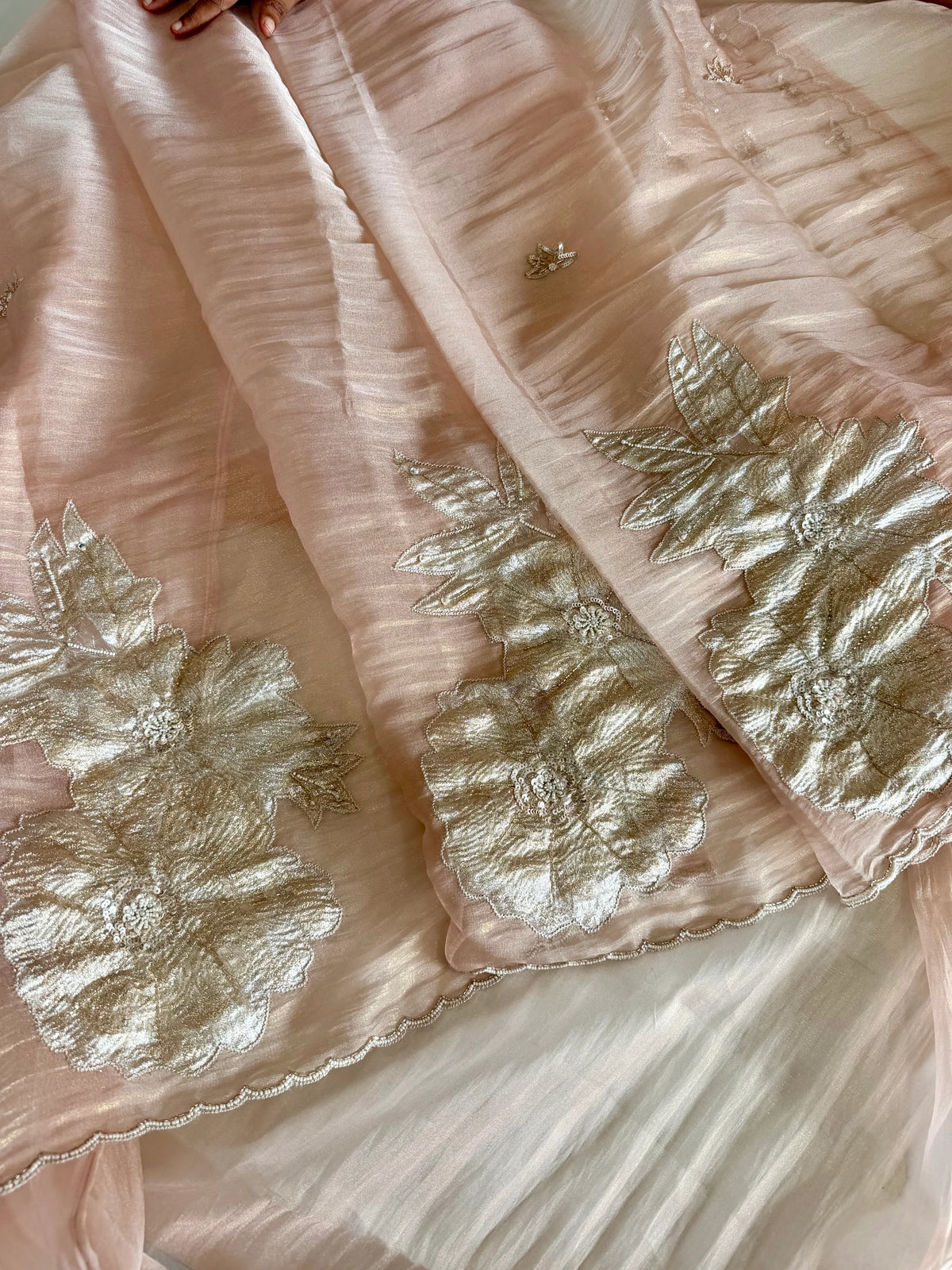 Crushed Organza Saree/ AM118