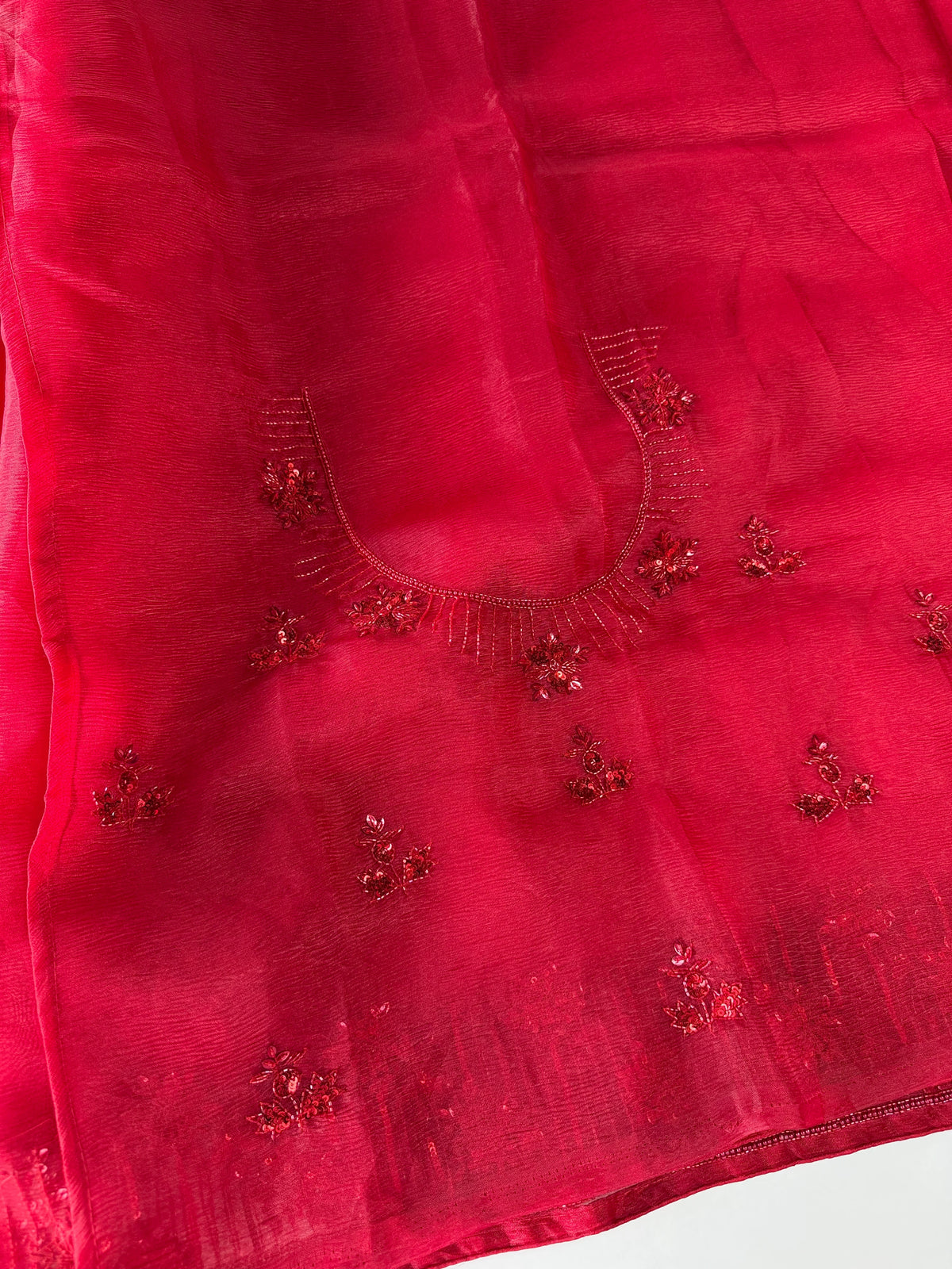 Crushed Tissue Saree /MW062