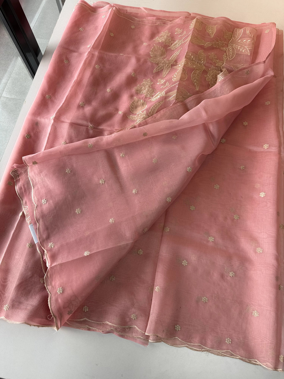 Chanderi Tissue Blend saree/ RF54