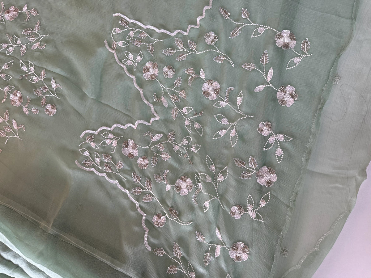 Chiffon Saree with Handowrk /Bj3140