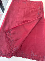 Crushed crape saree/HW324