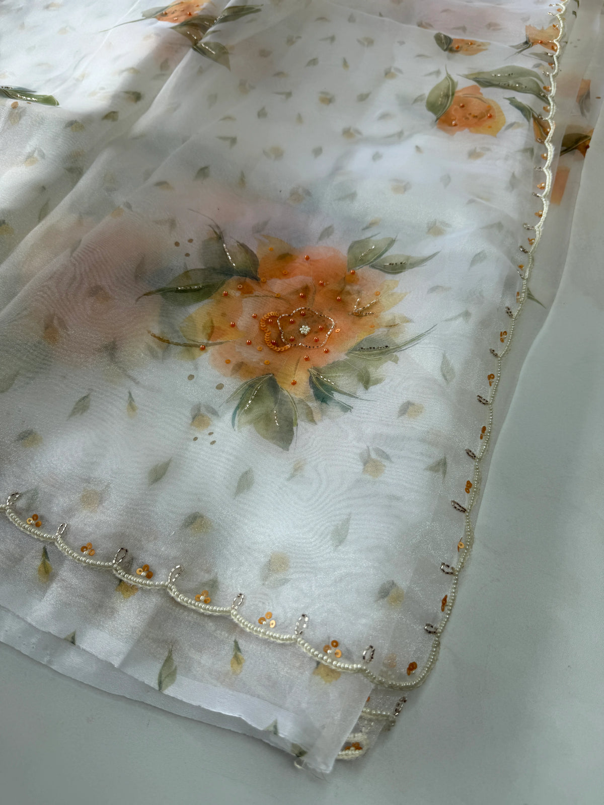 Glass organza Saree/5410