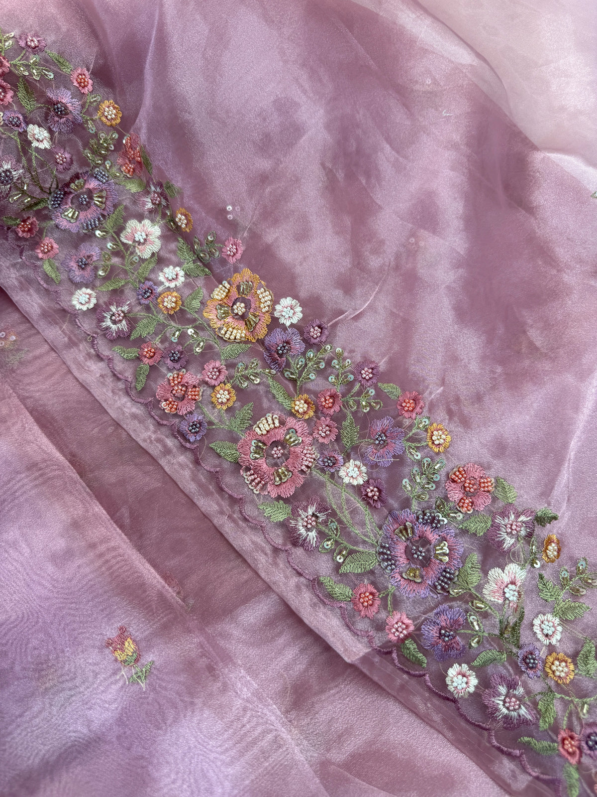 Glass Organza Saree/ WP967