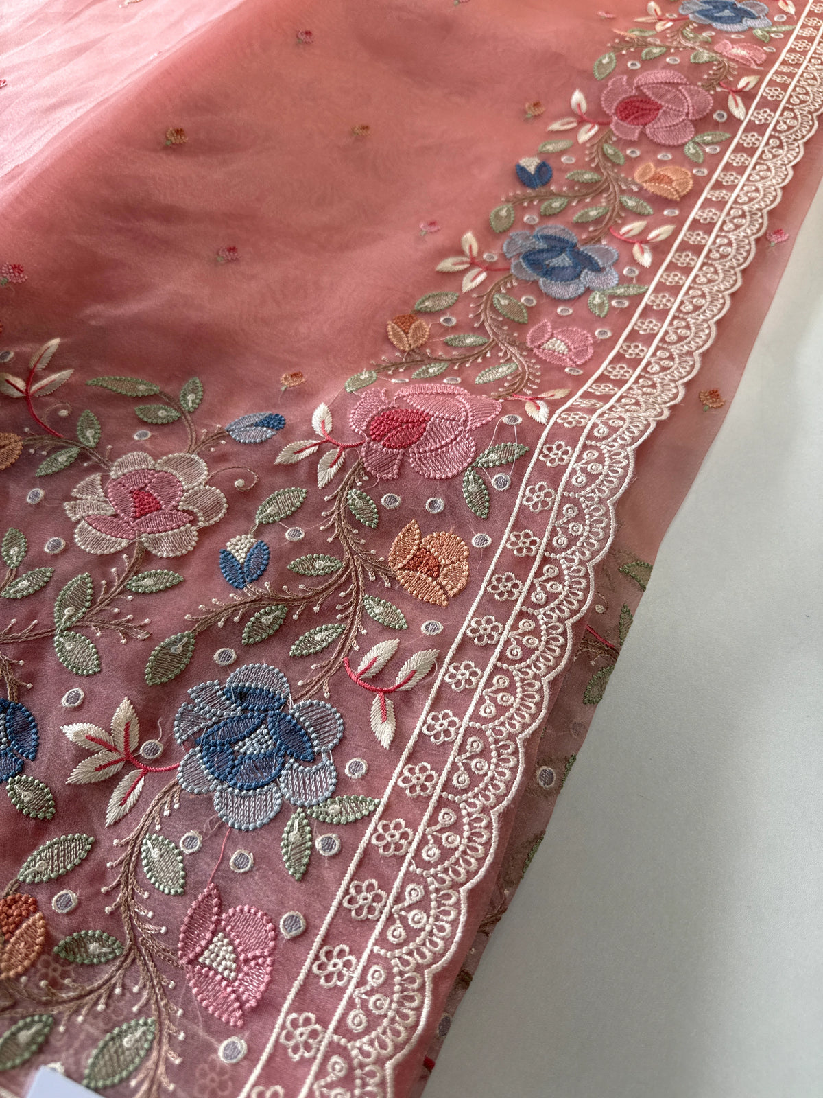 Glass Organza Saree/ 155A