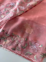 Glass organza Saree/ 155F