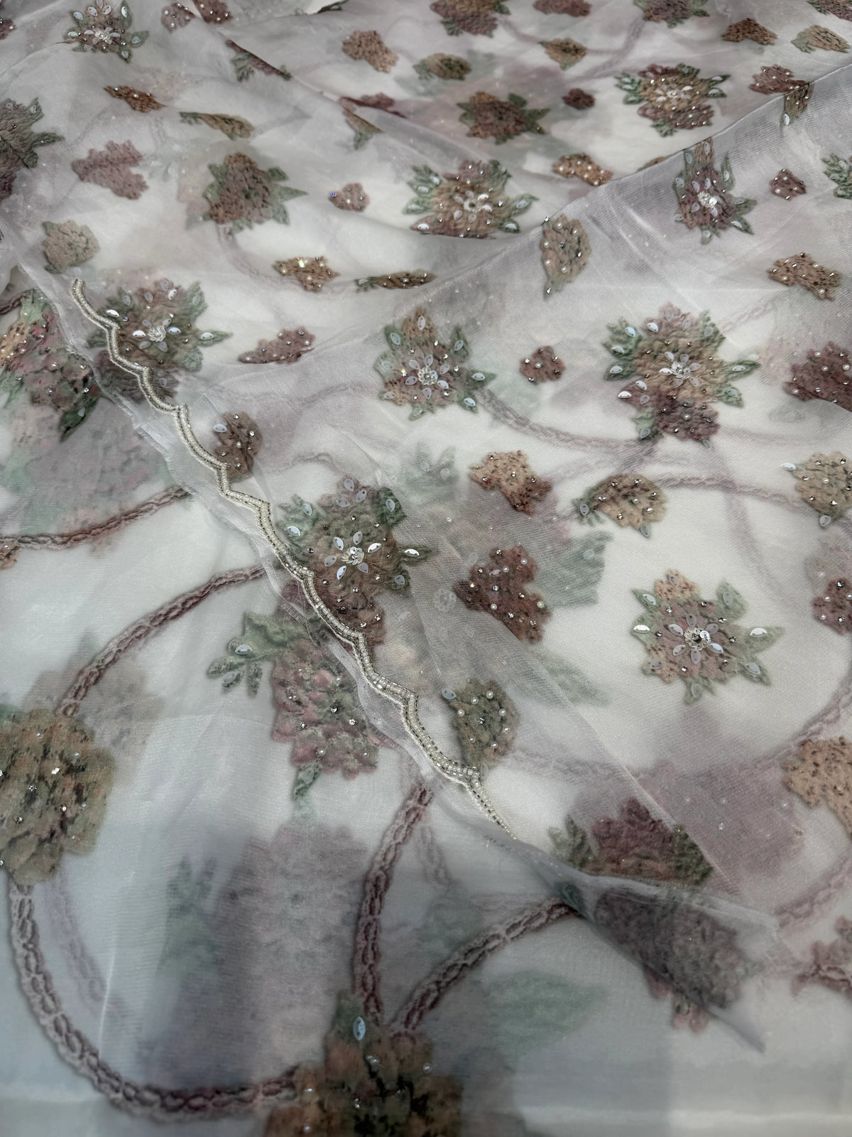 Georgette Organza Saree/ DD32