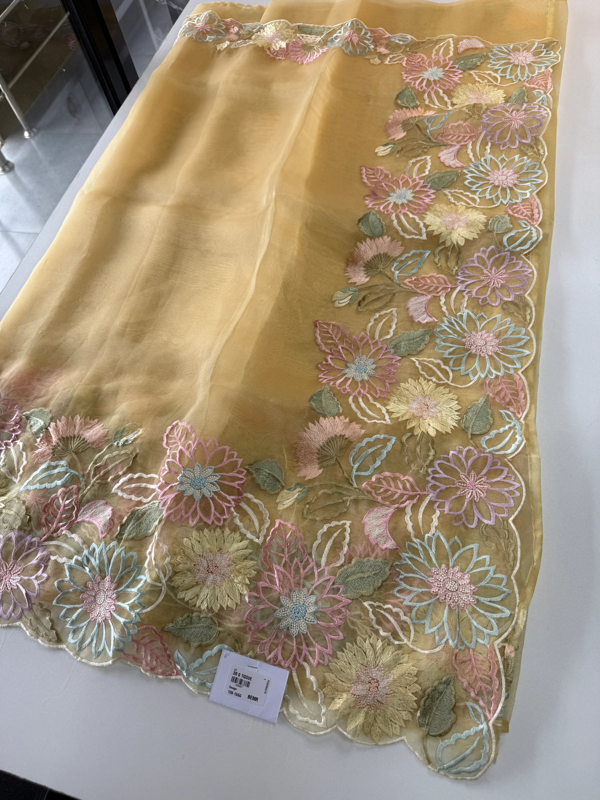 Glass organza Saree/ 155G