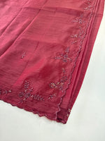 Crushed crape saree/HW324