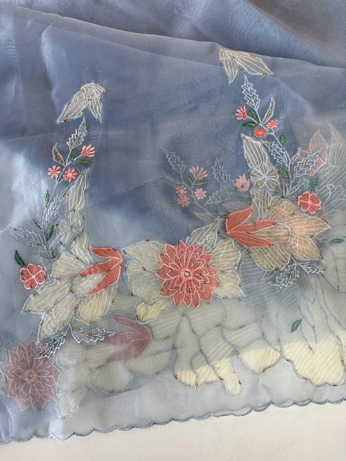 Glass Organza Saree/4435