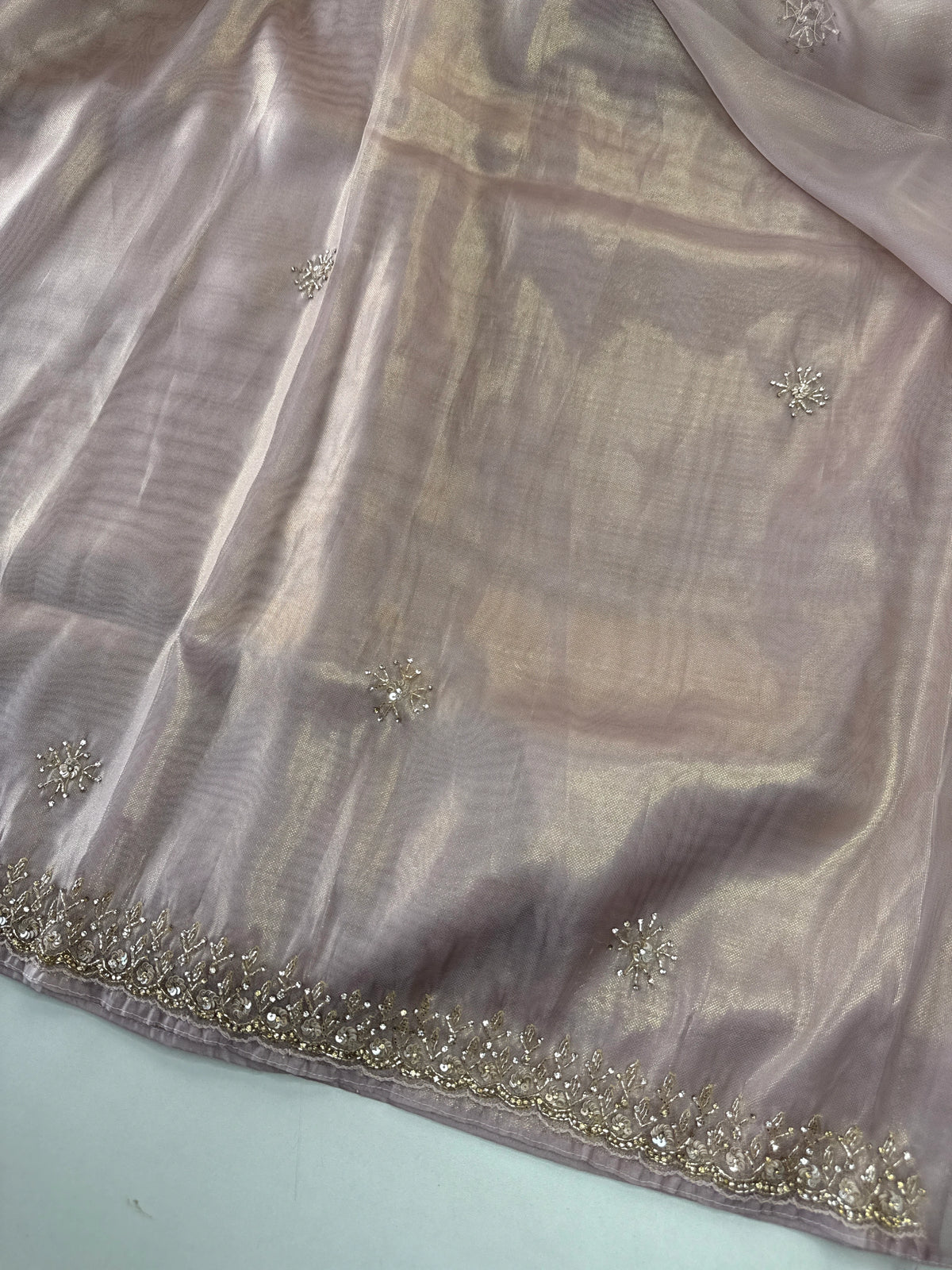 Tissue Organza party wear saree/PE92