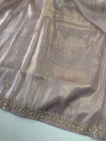 Tissue Organza party wear saree/PE92