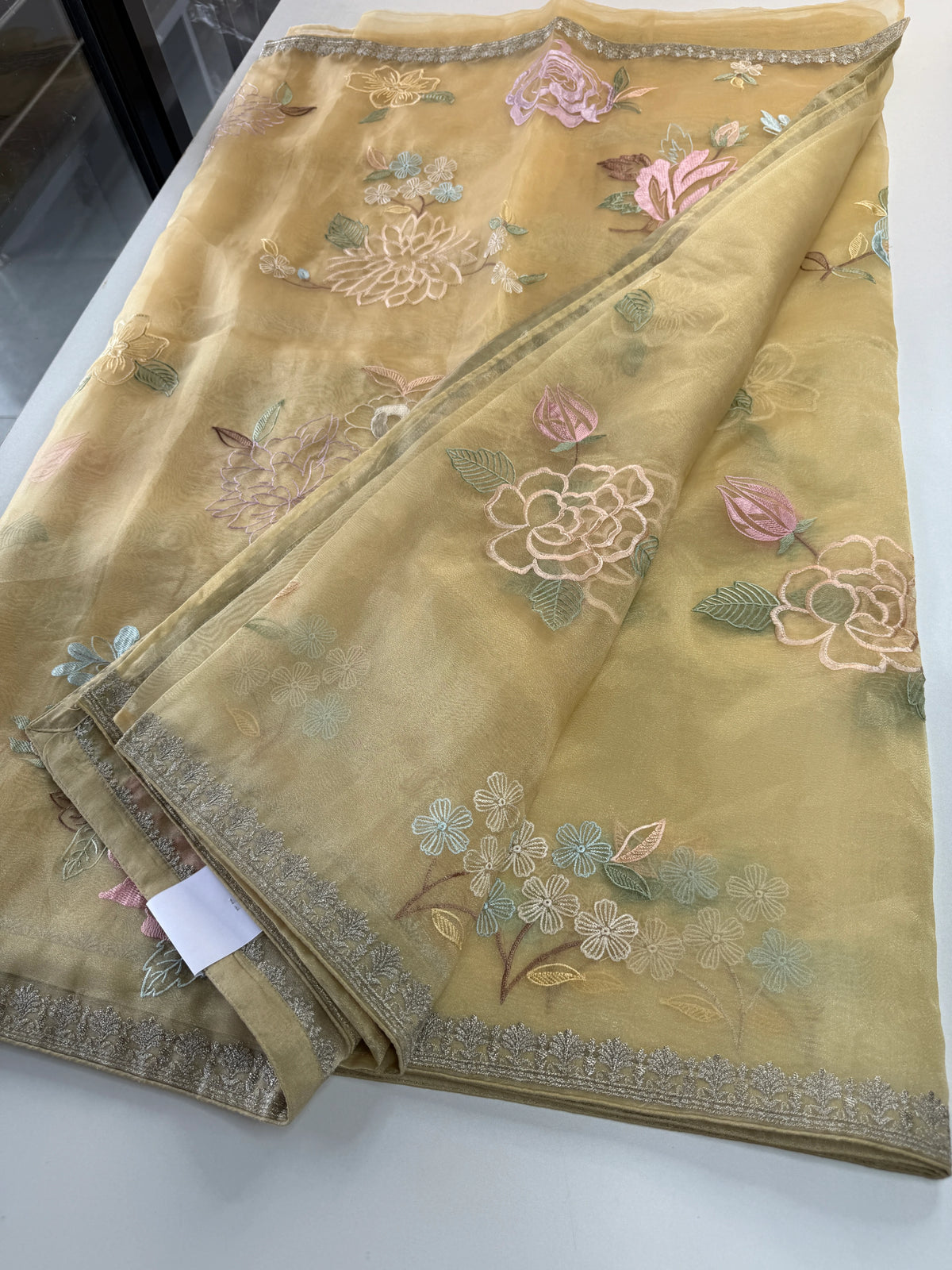 Glass Organza Saree/ 155L