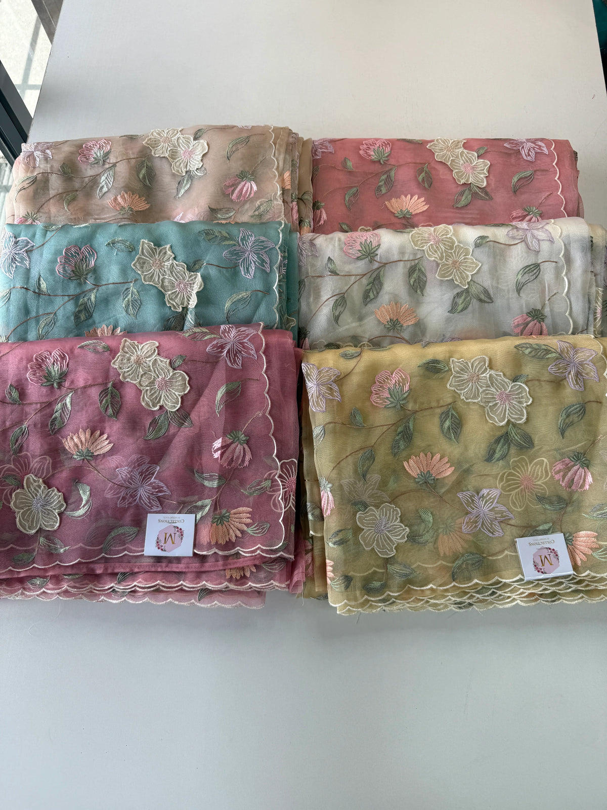 Glass organza Saree/ 155F