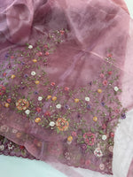 Glass Organza Saree/ WP967