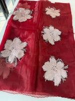 Glass Organza Saree/ KB24