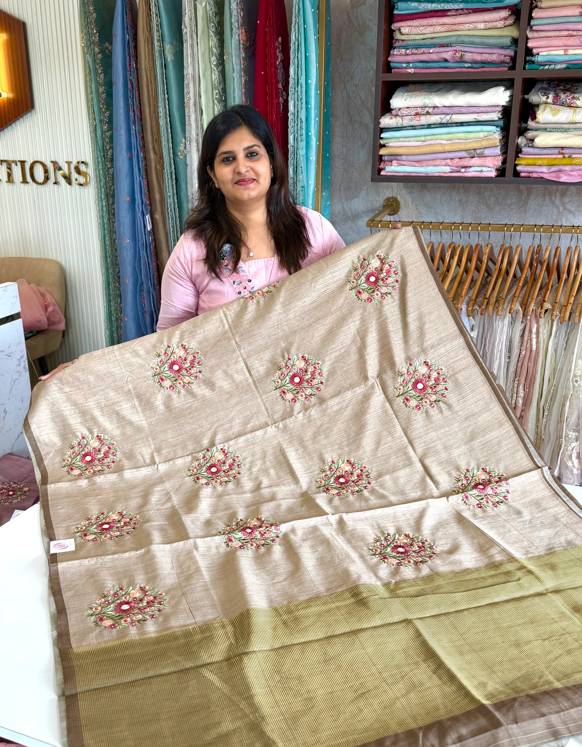 Chanderi blended saree/ KK35
