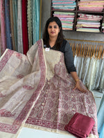 Tissue linen blend unstitched salwar / NC258