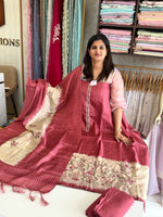 Semi silk blended unstitched salwar set / NC301