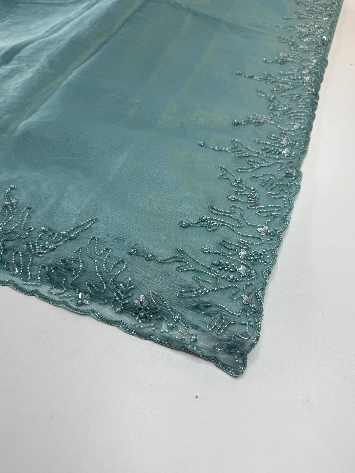 Crushed organza saree/HW344