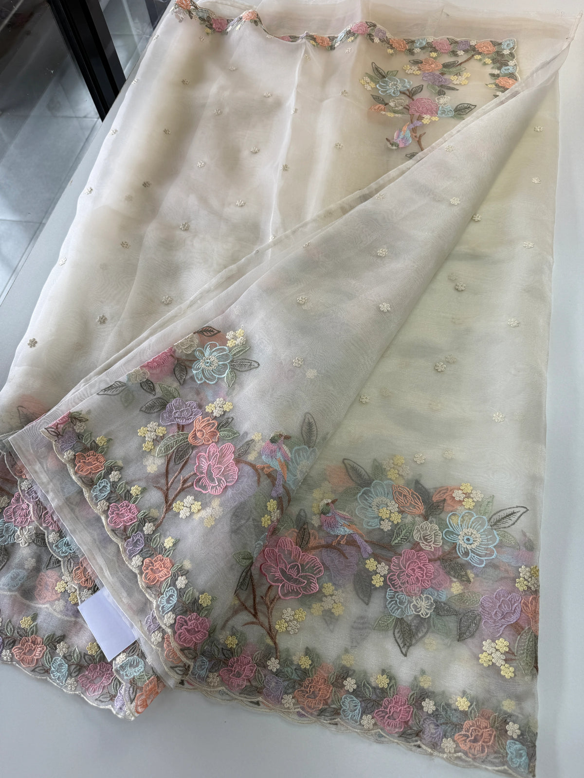 Glass organza saree/ 155B