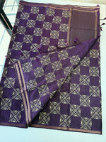 Soft semi Tussar saree/D236
