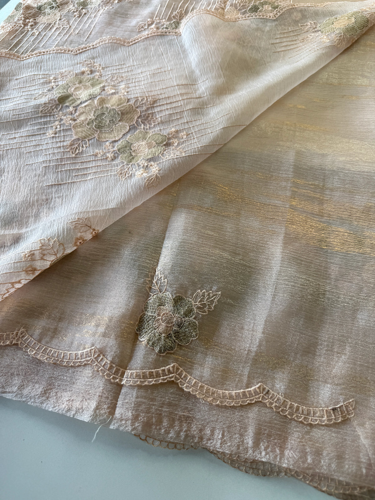 Organza foil blended Saree/ CW866