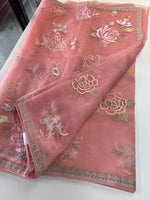 Glass Organza Saree/ 155L