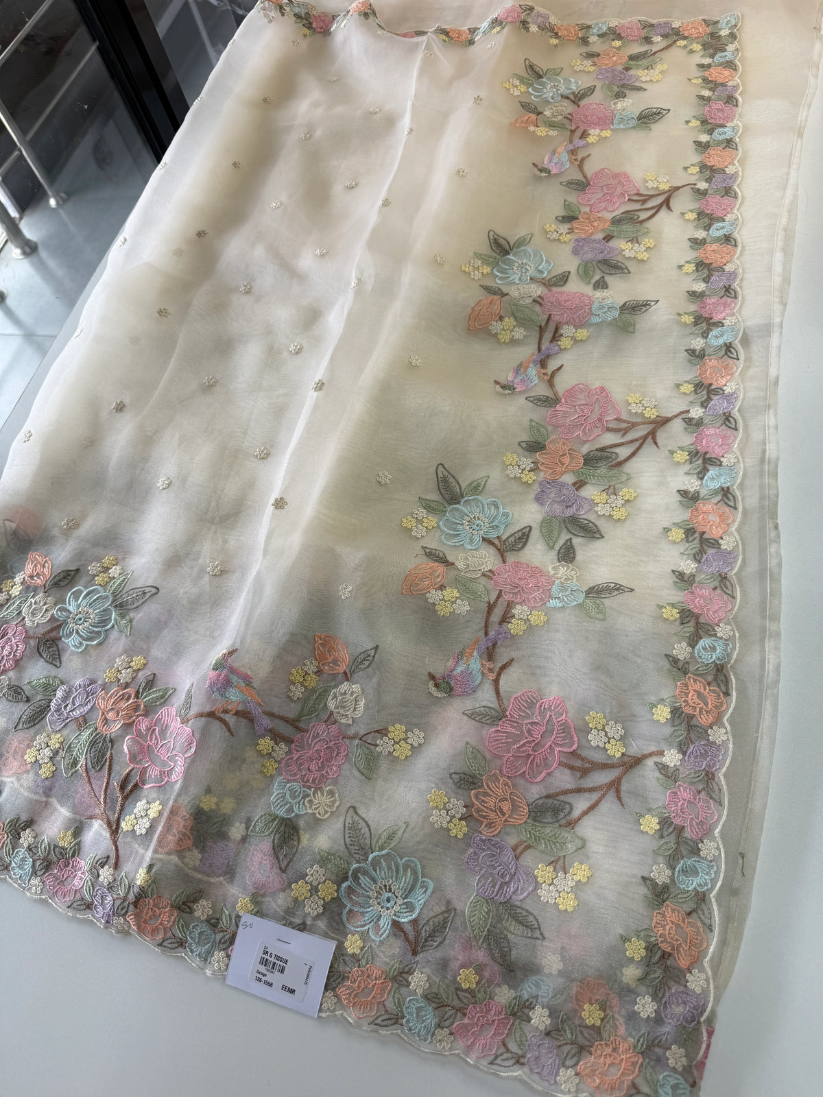 Glass organza saree/ 155B