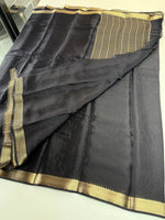 Chinon satin saree/VCD55