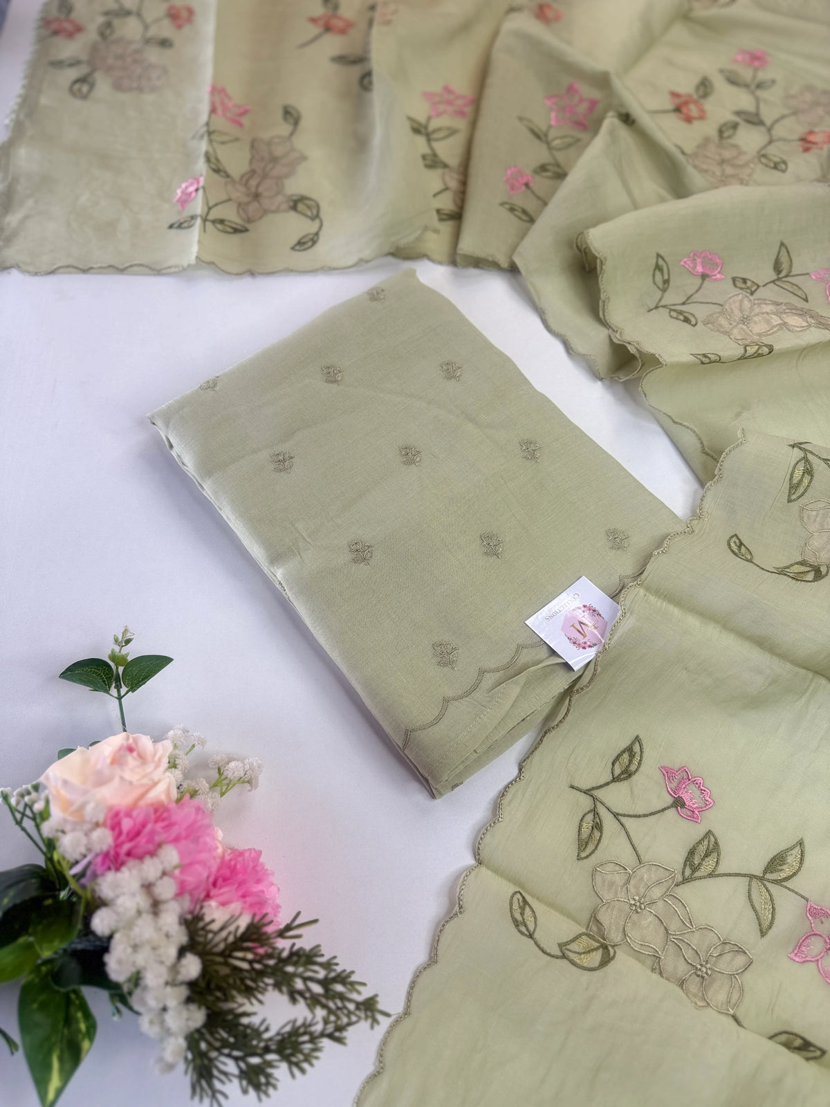 Soft Chanderi unstitched salwar set /NC305