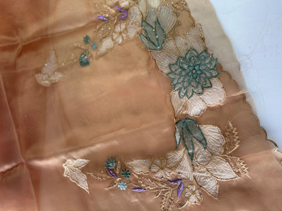 Glass Organza Saree/4435