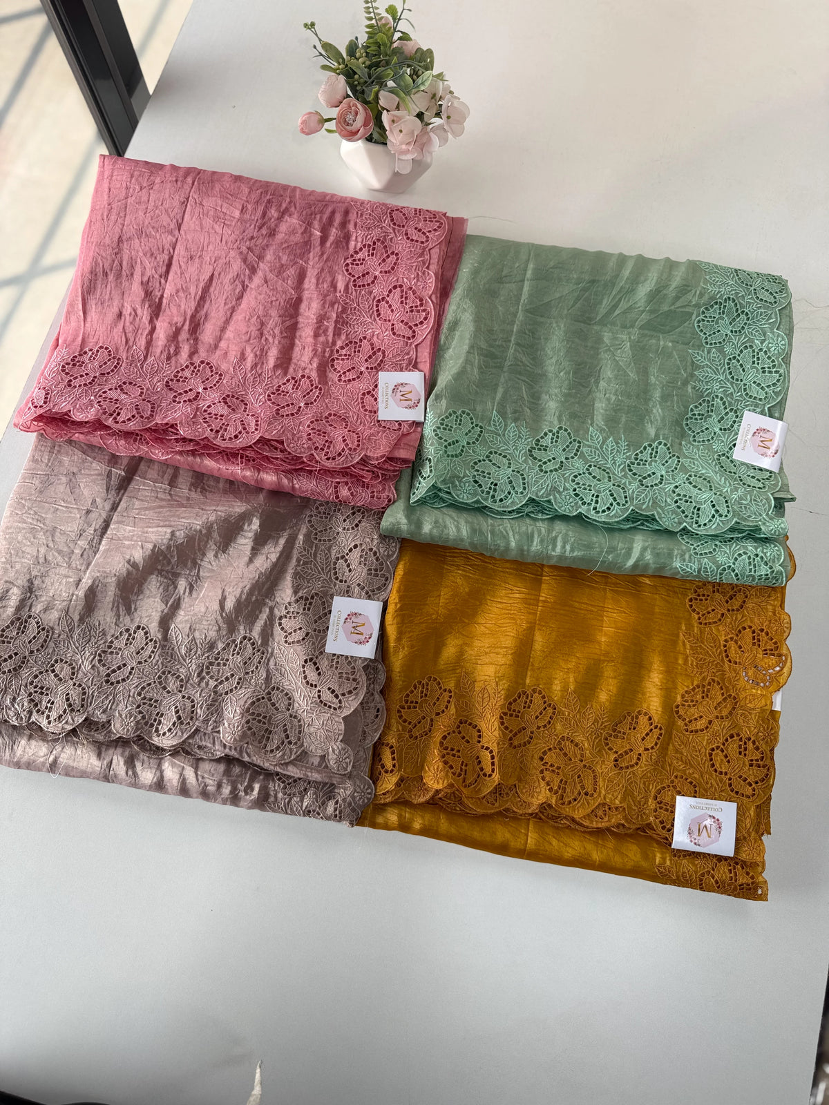 Crushed Organza Saree/ PN562