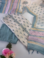 Linen cotton unstitched salwar set / NC302