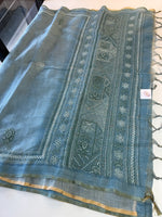 Linen tissue saree / SG79S