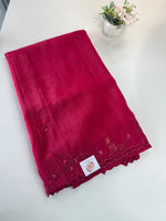 Crushed crape saree/HW324