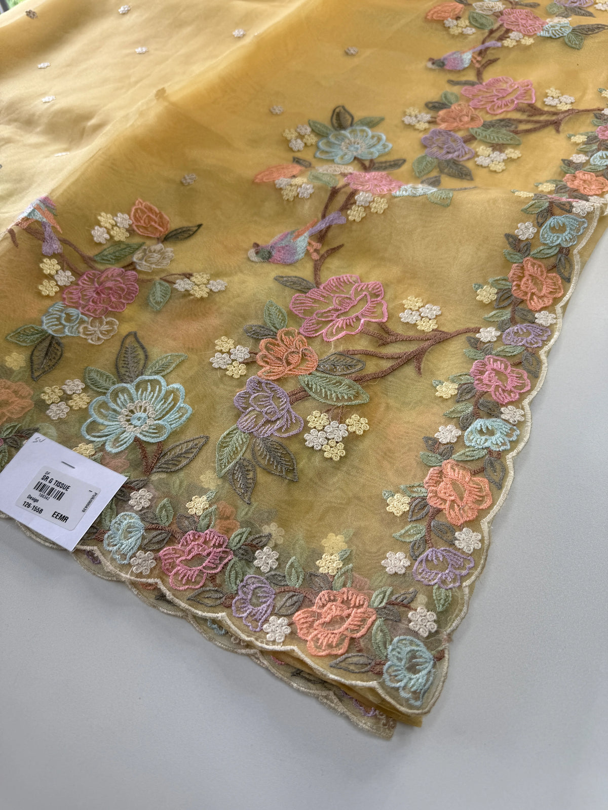 Glass organza saree/ 155B