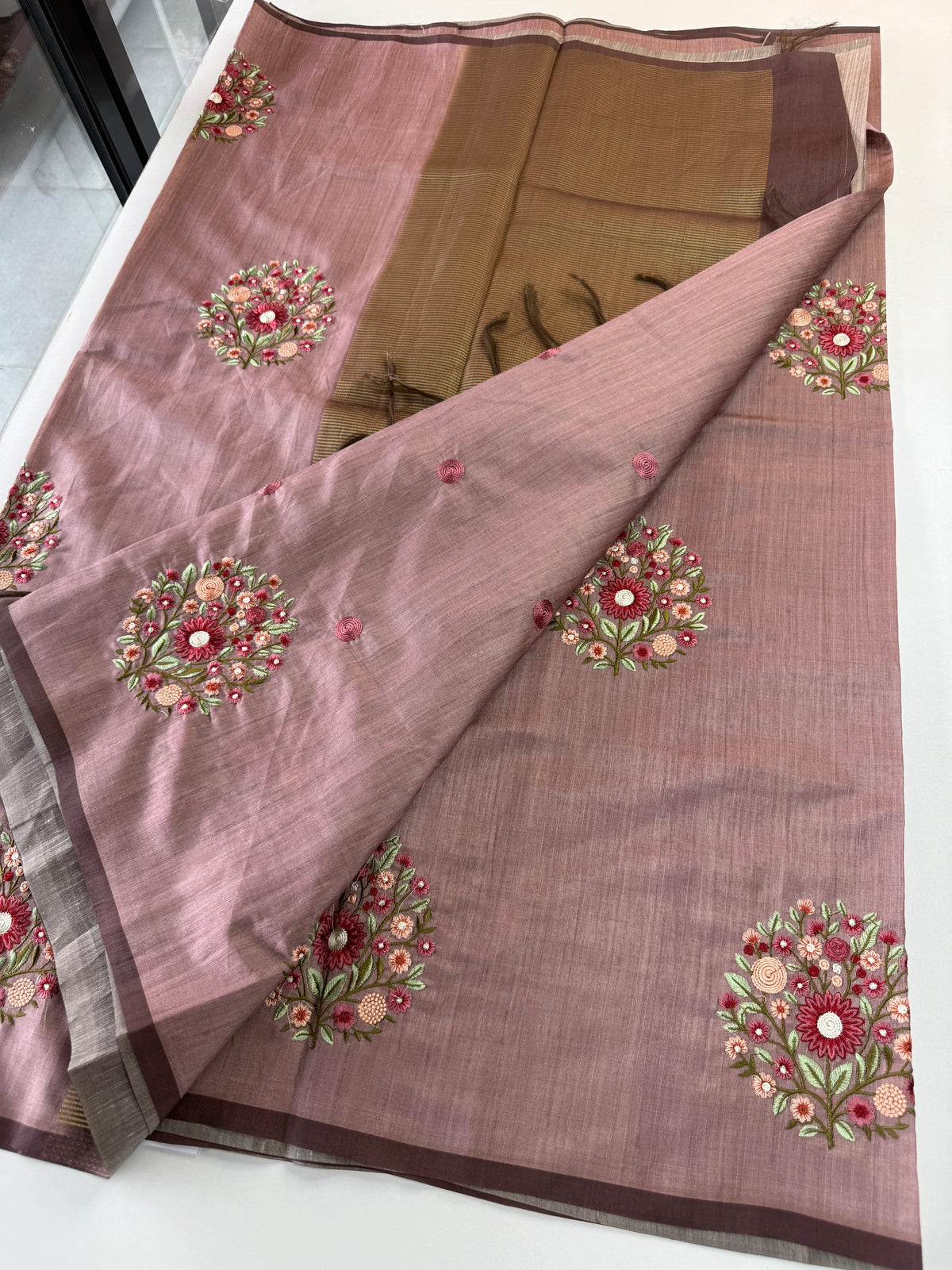 Chanderi blended saree/ KK35