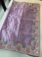 Soft oragnza saree/ CW1055